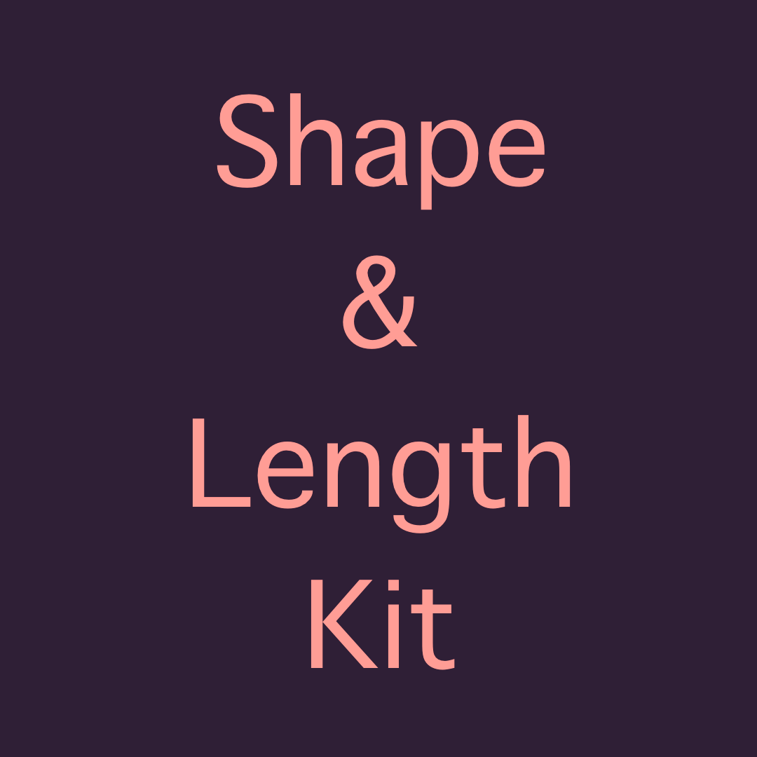 smll cnvs Shape & Length Kit for finding your perfect press-on nail shape and length
